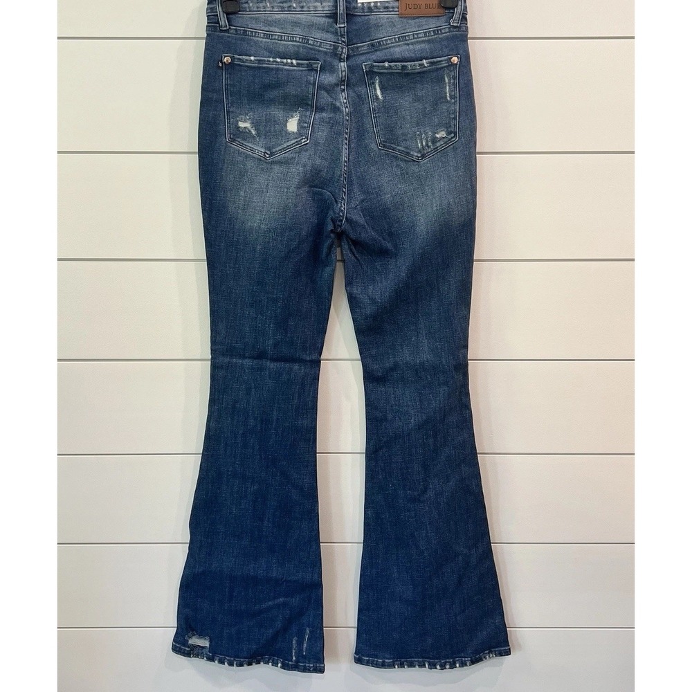 Judy Blue Women's Flare High Rise Jeans Size 14W Bohemian Western Stretchy New - Picture 7 of 11